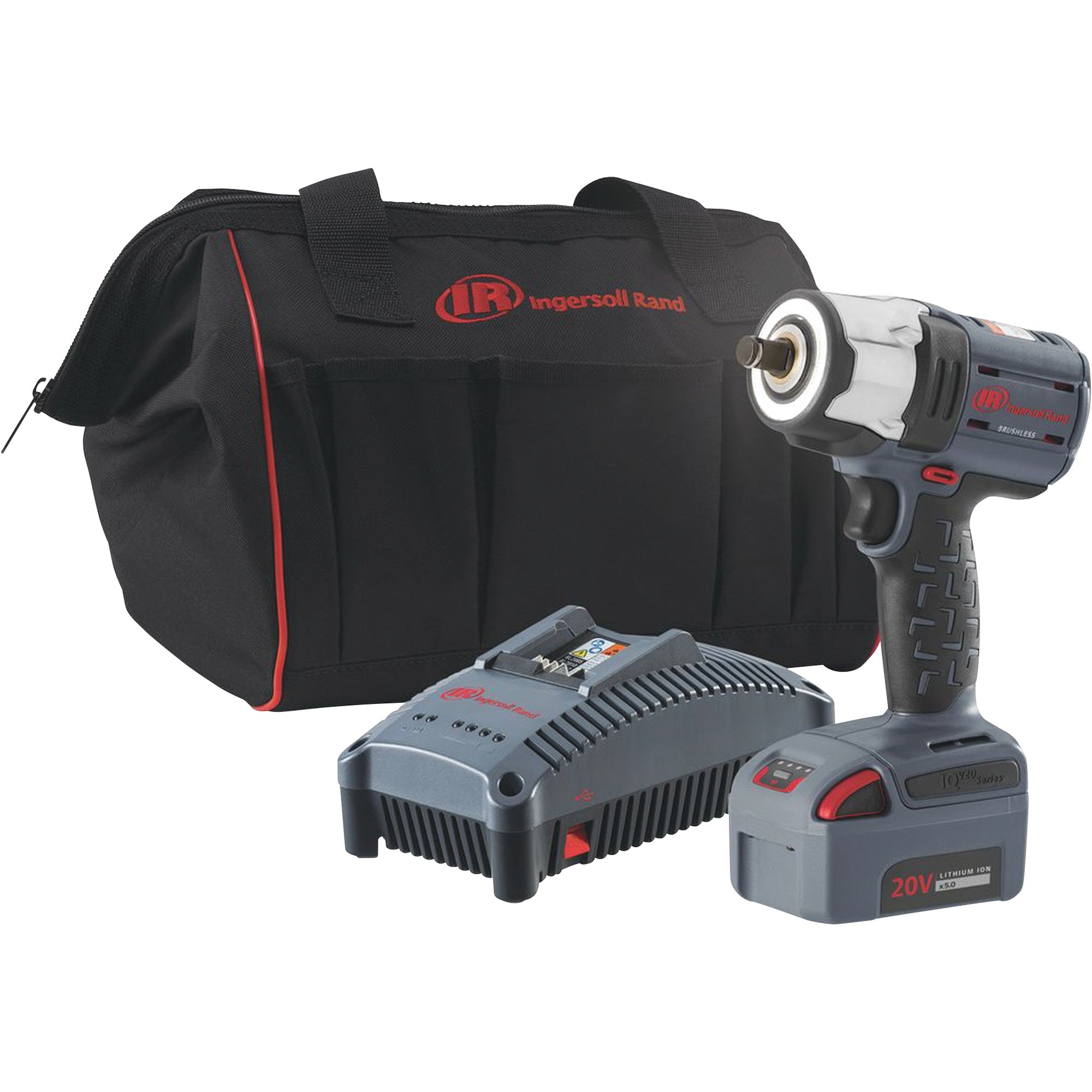 Ingersoll Rand IQV20 Series Lightweight Cordless Impact Wrench Kit — One Battery, 20 Volt, 1/2in. Drive, Model# W5152-K12